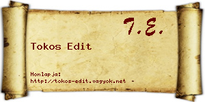 Tokos Edit névjegykártya